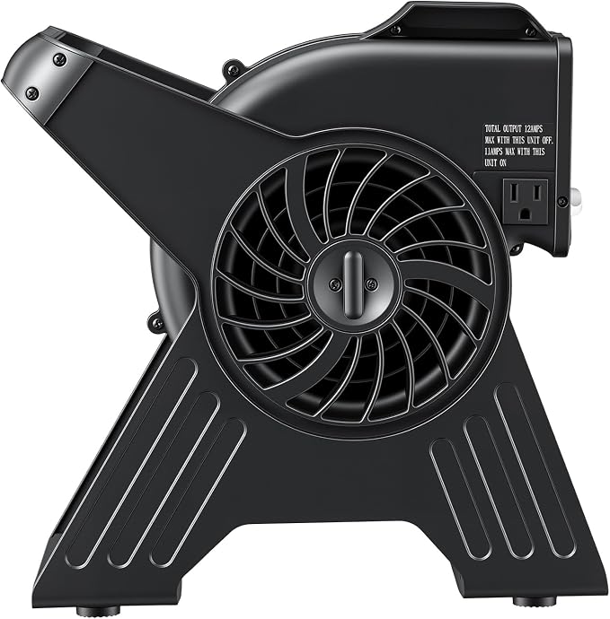 VEVOR Blower Fan, 13 in Portable Utility Floor Fan, 300 CFM, 3 Speeds, Multi-Angle Airflow, Lightweight Portable High Velocity Air Mover, for Drying, Dehumidifying, Carpets, Air Circulation, Cooling