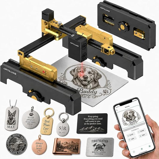 Laser Engraver T1 IR1000mW with Height Extension Module& Protective Cover,1064nm Infrared Laser Engraving Machine for Wood Leather Acrylic and More,Class 1