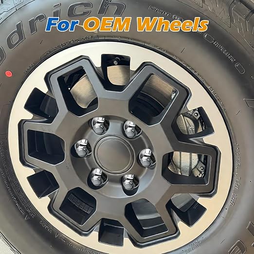 Dynofit M14x1.5 Lug Nuts Compatible with 2024-2026 Toyota Tacoma, 2022-2026 Tundra,2025-2026 4Runner,24PCS 14x1.5 OEM Chrome Wheel Lug Nuts 13/16" Mag Washer Seat More Wider,One-Piece Design