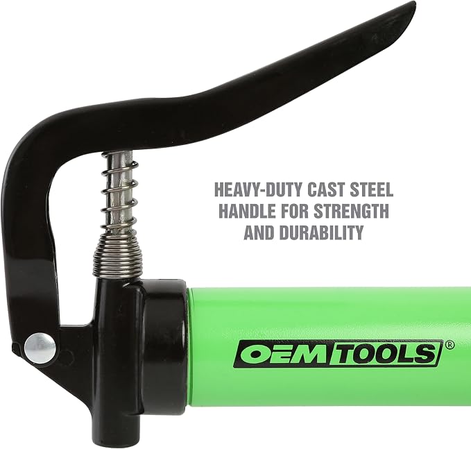 OEMTOOLS 87207 Mini Pistol Grip Grease Gun, Mini Grease Guns, Aluminum Grease Gun, Small Grease Gun, Maximum PSI of 2,900, Green