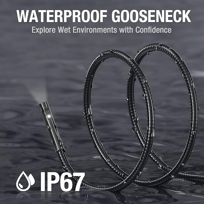 Teslong Endoscope Replacement Cable with Light, Triple Lens Inspection Camera 7.9mm/0.3inch Waterproof Probe Compatible with NTS500, NTS300(10FT)