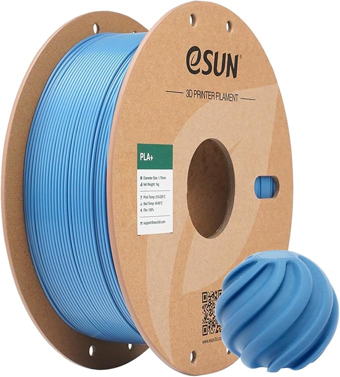 eSUN PLA+ Filament 1.75mm, 3D Printer Filament PLA Plus, Dimensional Accuracy +/- 0.03mm, 1KG Spool (2.2 LBS) 3D Printing Filament for 3D Printers, Haze Blue