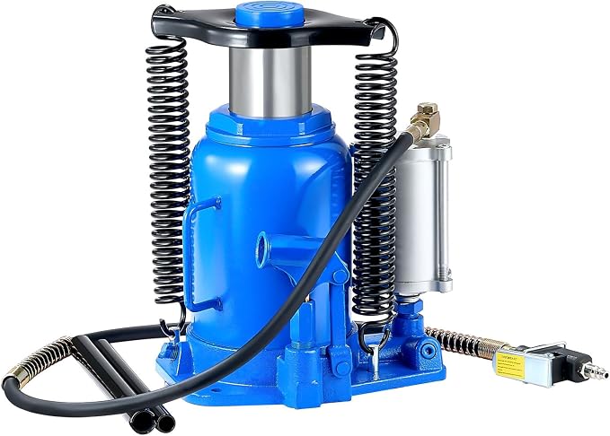 VEVOR Air Hydraulic Bottle Jack, 32 Ton/70500 LBS, Hydraulic Floor Car Jack with Manual Hand Pump, Heavy Duty Pneumatic Bottle Jack Hoist for Auto Truck Travel Trailer Repair Lift