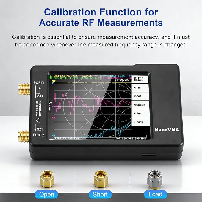 [Upgraded] AURSINC NanoVNA-H Vector Network Analyzer 9KHz -1.5GHz Latest HW V3.7 HF VHF UHF Antenna Analyzer, Measuring S Parameters, SWR, Phase, Delay, Smith Chart