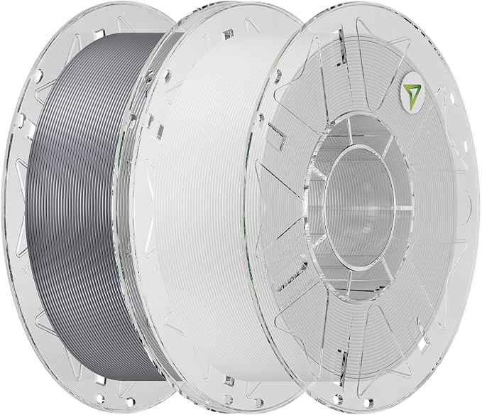 Creality Hyper PLA Filament 1.75mm, RFID 3D Printer Filament PLA for High Speed 30-600mm/s, 2kg(4.4lbs)/Spool Filament Support CFS, Fits for Most 3D Printers, Grey & White