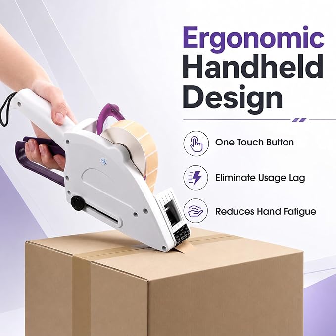 Label Applicator, Manual Applicator Target Paster Tape Gun with 2 Rolls Square Target Pasters Hand Held Portable Sticker Labeler for Retail Store Warehouse Targets Repair Yh-30