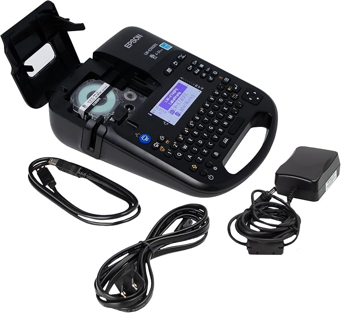 Epson LABELWORKS LW-K740PX Industrial Handheld Label Maker for Office Home & Healthcare – Custom Durable Identification and Organization Labels - Full Kit
