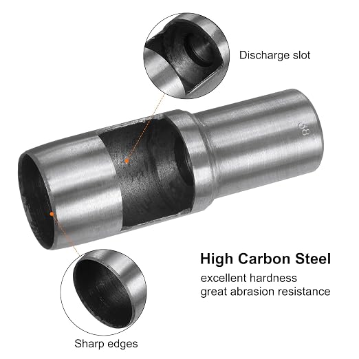 HARFINGTON Hollow Punch for Leather 38mm Round Hole Punch Tool for Belt Puncher Carbon Steel Single Punch for Watch Belts Cut Leather Craft Rubber Paper Fabric Plastic Soft Material