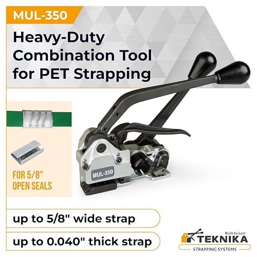 IDL Packaging Teknika MUL-350 Heavy Duty Combination Tool for PET Strapping, 5/8" Strap Width