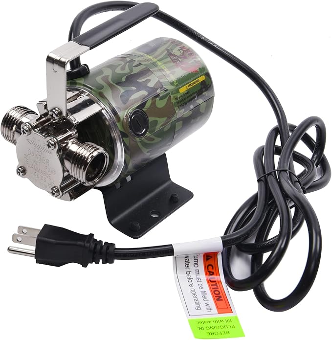 TIGEROAR Water Transfer Pump 115V Water Pump 330 GPH Utility Portable Electric with 6 ft. Suction Hose 0.1HP Rain Barrel Pump for Transferring from Ponds, Pools, Aquariums, Hot Tubs