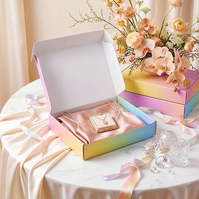 Shipping Boxes for Packaging, 11x8x2 Inches Corrugated Cardboard Boxes, Mailing Boxes for Small Business(40 Pack, Colorful)