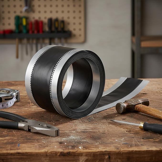 Vinyl Flexible Duct Connector – 9-1/2 x 50 ft PVC and Steel HVAC Ventilation Ducting, Heavy Duty Building Supplies for Home Improvement HVAC Duct Work