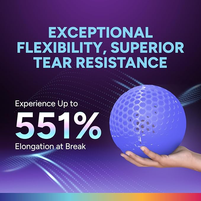 OVERTURE High Speed TPU 95A Flexible 3D Printer Filament 1.75mm | High Elasticity & Durability Filament,1kg Spool(2.2lbs),Fit Most FDM Printer(HS TPU Luminous Electric Indigo)