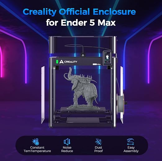 Creality Ender 5 Max Enclosure Official Upgrade Kit Transparent Acrylic Dust-Proof Constant Temperature Protective Cover for Creality Ender 5 Max