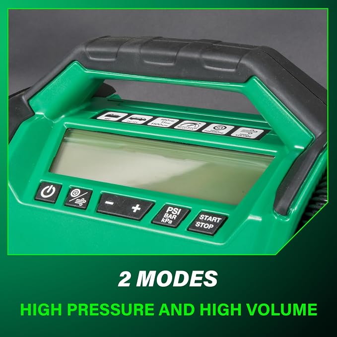 Metabo HPT 18V MultiVolt Cordless Dual Function Inflator, Portable Air Inflator with High Pressure and High Volume Modes, 160 PSI Max Pressure, LED Light, Tool Body Only, UP18DAQ4