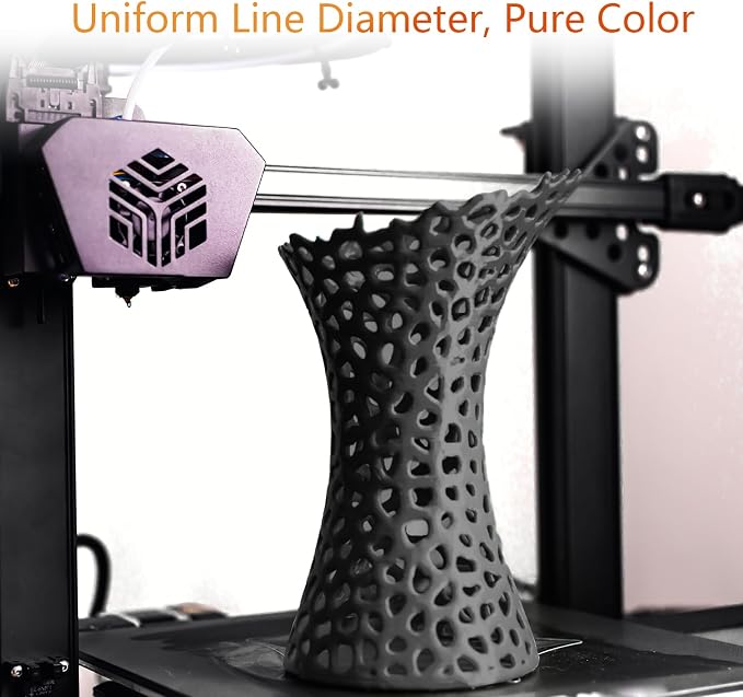 Pangda 3D Printer Filament Pla Bundle 1.75mm Multicolor, ±0.02mm Dimensional Accuracy, 3D Printing Filament for DIY Projects, Holiday Crafts(1.5 kg,Black Color)