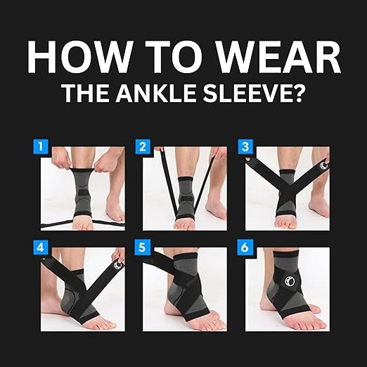 Koprez Plantar Fasciitis Sleeve - Plantar Fasciitis Relief, Plantar Fasciitis Socks, Ankle Compression Sleeve, Ankle Support for Women, Plantar Fasciitis Brace, Ankle Sleeve, Ankle Support Men