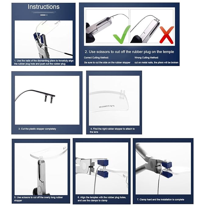 3pcs/set Rimless Eyeglasses Repair Set,Optical Kit Plier Repair Disassembly, Glasses Frame Silhouettes Eyeglass Personal Care