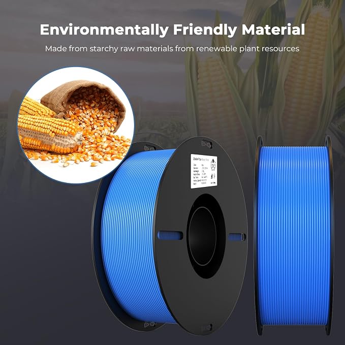 Creality PLA Filament 1.75mm Bundle 2KG, High Precision +/-0.02mm 3D Printer Filament, Consistent Extrusion, Smooth Printing, 2 Pack 1KG Spool,Fits for Most FDM 3D Printers(Blue*2)