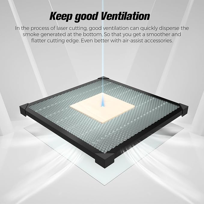 Creality Honeycomb Laser Bed for Laser Engraver and Cutter Machine | Honeycomb Platform with Aluminum Panel, Size：19.7" * 19.7"