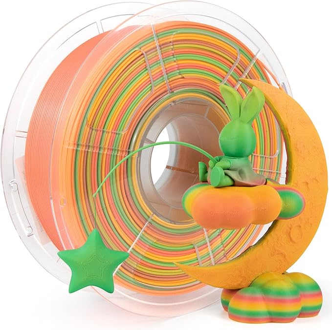 IEMAI Rainbow PLA Filament 1.75mm 1kg, High Speed 3D Printer Filament Up to 600mm/s, Toughness & Neatly Wound, Fast Color Change Gradient for DIY, Artistic & Home Décor