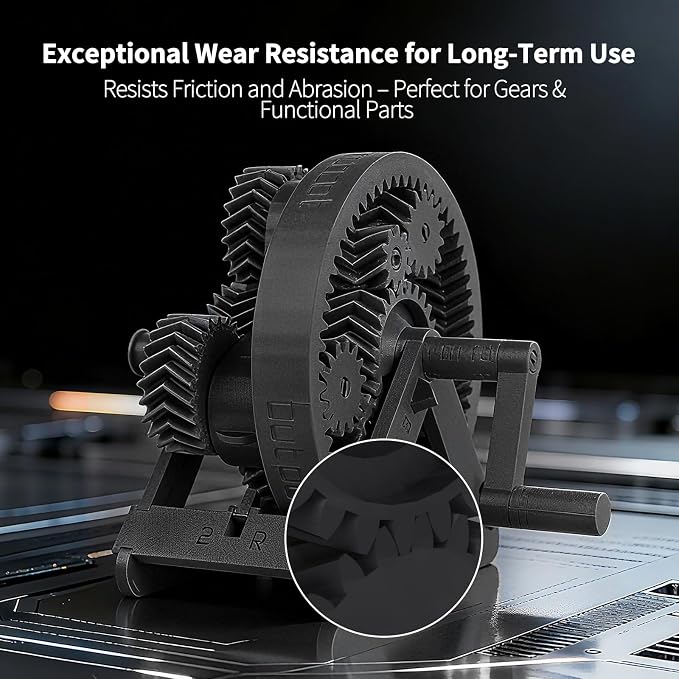 IEMAI PA6 Carbon Fiber Nylon Filament 1.75mm Matte Black 1KG, Industrial PA6-CF 3D Printer Filament with Extremely Strength & Stiffness, Abrasion & High-Temperature Resistant