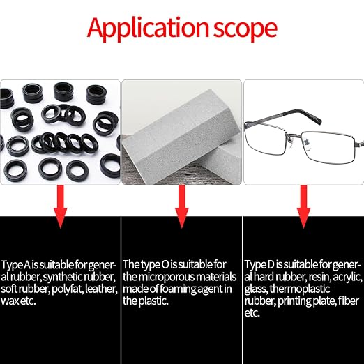 Hardness Tester, Shore Type A Durometer, Rubber Shore Type Durometer Hardness Meter Tester 0-100 HA(A Type)