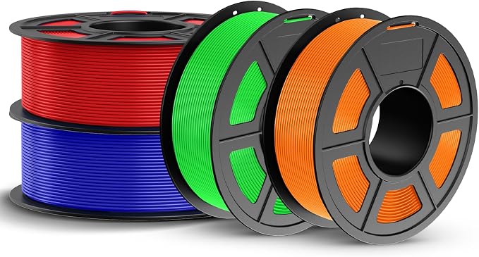 JAYO PETG Filament 1.75mm Bundle 4.4KG, Strong Toughness PETG 3D Printer Filament, Dimensional Accuracy +/- 0.02 mm, Fits for Most FDM 3D Printers (Red, Blue, Orange, Green)