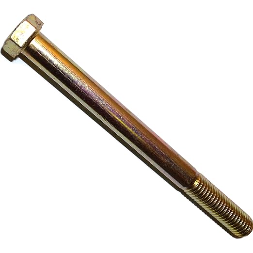 Hard-to-Find Fastener Grade 8 Hex Cap Coarse Large Bolts, Bulk Pack, Steel Hex Bolts for Construction, Home Improvement, 9/16-12 x 6-1/2, Pack of 10