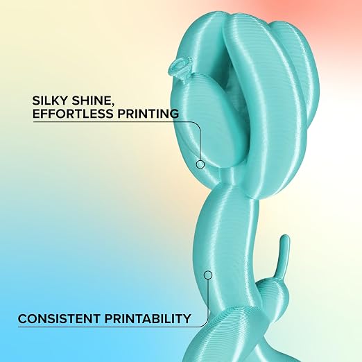 Polymaker Panchroma Silk PLA Filament 1.75mm for 3D Printing, 1kg, Teal | Neatly Wound, High-Gloss Finish PLA, Easy Print & Smooth Feeding, Compatible with Bambu Lab & Most 3D Printers