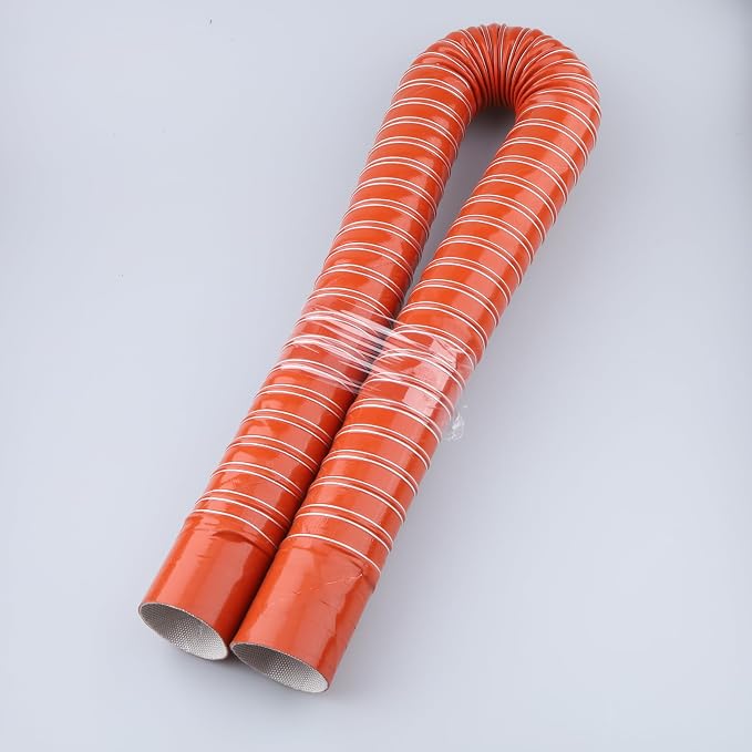 AC PERFORMANCE 2" ID Silicone Flexible Brake Cooling Air Ducting Induction Intake Pipe Hose with Cuff, Length 1 Meter (3.3 Feet)