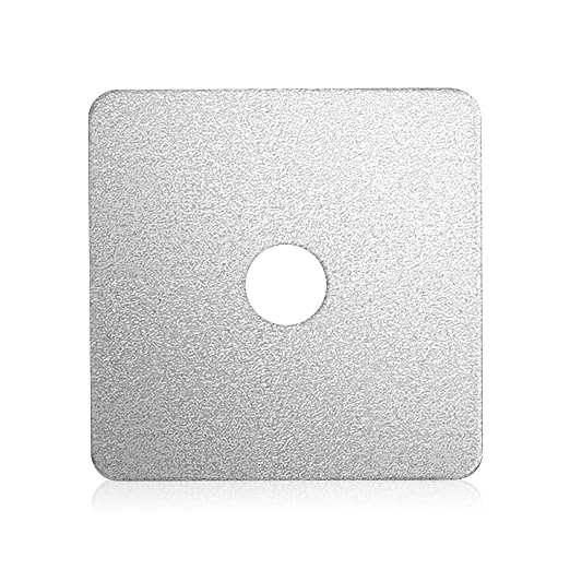 Yaocom 1 Pcs 5/8"(ID) x1/8"x3"x3" Square Washers Heavy Duty Galvanized Steel Gasket Flat Washers Nut Fastener Hardware Flat Pad (80mm)