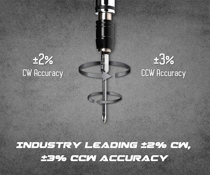 Tapha Tools Digital Torque Screwdriver 1.77-35.39 in-lbs (20-400 cN-m / 2.04-40.82 kg-cm) Torque Range, Accurate to ±2% Dual Direction, LED and Buzzer Notification, Preset Memory (SPN-T4BN)