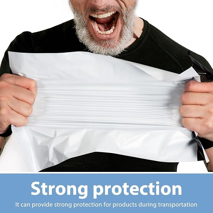 Metronic Poly Mailers 10x13 Inch 500 Pack Shipping Bags for Clothes Bulk,Self Adhesive Shipping Envelopes for Small Business,Waterproof Mailers Poly Bags for Shipping,Packaging Mailing Bags White