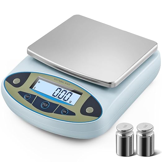 Antstone lab Scale 6000g x 0.01g Digital Gram Scale 0.01g Accuracy High Precision Scientific Analytical Balance for Laboratory, Jewelry Weighing (6000g, 0.01g)