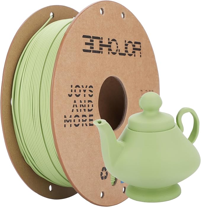 3DHoJor Matte PLA Filament 1.75mm 1kg Cardboard Spool PLA Filament 1.75 PLA 3D Printing Filament, Print with Most 3D Printers 3D Filament-Matcha Green
