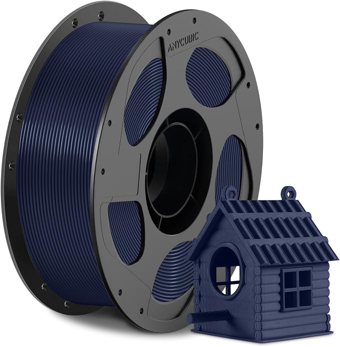 ANYCUBIC ASA Filament 1.75mm, Weather & Heat Resistant, 3D Printer Filament Suitable for Printing Outdoor Functional Parts, Dimensional Accuracy +/- 0.02mm, 1KG Reusable Spool, Deep Sea Blue