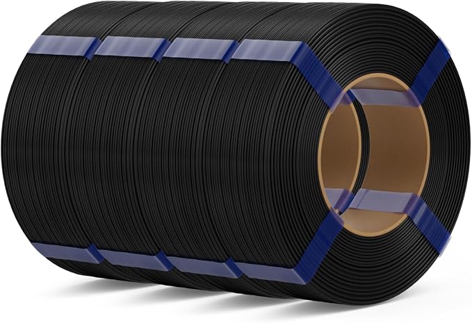 PLA Basic Refill Filament 1.75mm, No Spool 3D Printer Filament, Dimensional Accuracy +/- 0.02mm, Fits for Most FDM 3D Printers, 4KG Black