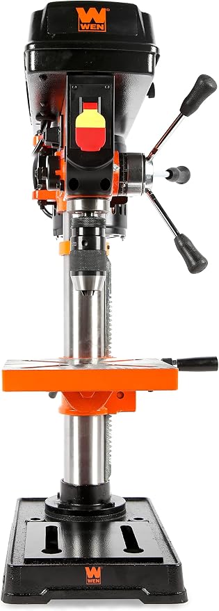 WEN 4211 3.2-Amp 10-Inch 5-Speed Cast Iron Benchtop Drill Press with Laser and Keyless Chuck , Black