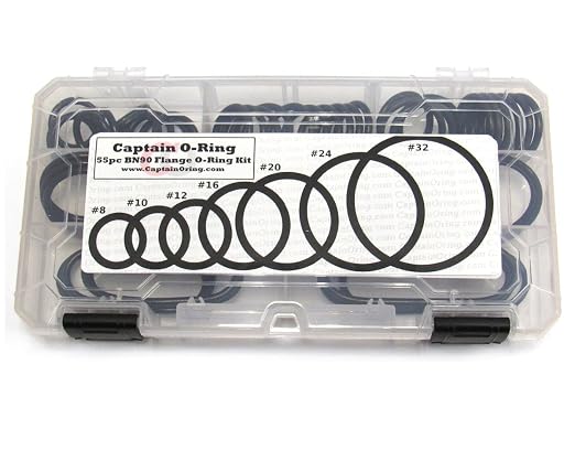 Captain O-Ring Flange Seal (SAE Code 61/62) Hydraulic O-Ring Seal Kit (Buna 90 / BN90-55 Piece Kit)