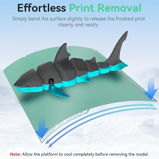 Energy-Saving Kobra S1/Kobra X/Kobra 4 Cold Build Plate 264*276mm Double Sided Glossy+Matte Low-Temperature Strong-Adhesion Platform Compatible with ANYCUBIC Kobra S1/ Kobra X/Kobra 4 3D Printers-1PCS