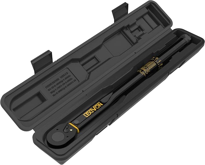 LEXIVON 3/8-Inch Drive Click Torque Wrench 10~80 Ft-Lb/13.6~108.5 Nm (LX-182)