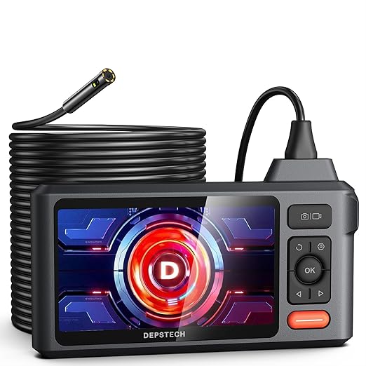 DEPSTECH DS650 210° Two-Way Articulating Borescope with Dual Lens, Industrial Endoscope with Lights, DS520 50FT Sewer Inspection Camera,DEPSTECH 1080P Dual Lens Endoscope Camera