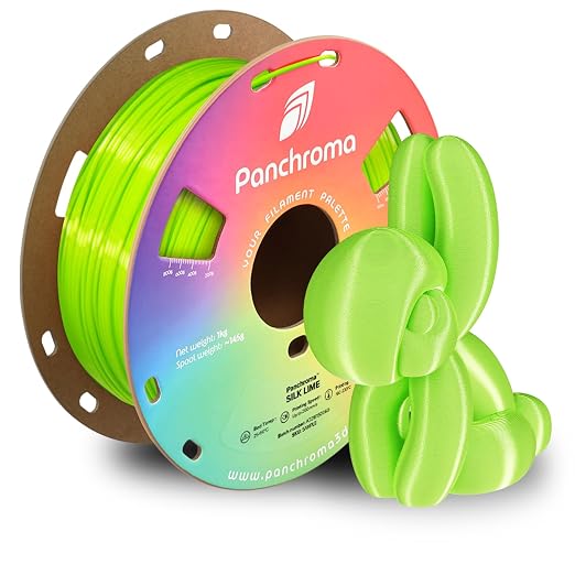 Polymaker Panchroma Silk PLA Filament 1.75mm for 3D Printing, 1kg, Lime | Neatly Wound, High-Gloss Finish PLA, Easy Print & Smooth Feeding, Compatible with Bambu Lab & Most 3D Printers