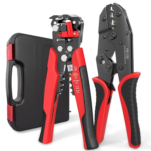 Solder Seal Wire Connectors+Wire Stripper and Crimping Tool Kit