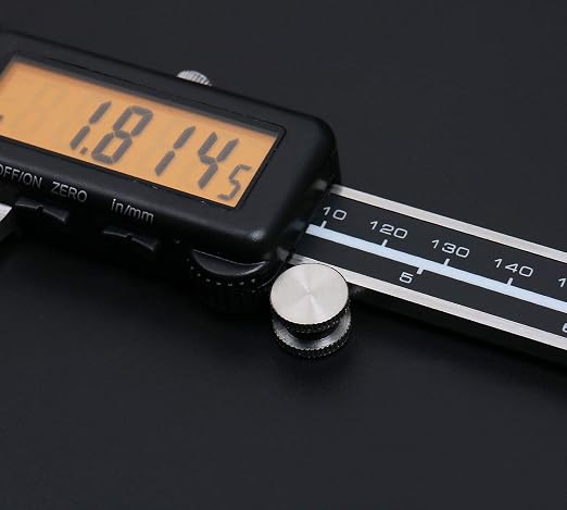 Accusize Industrial Tools Digital Caliper, 12 in/300 mm, 1110-1838 | 300 mm/12 in Range, 0.01 mm/0.0005 in Resolution, ±0.03 mm Accuracy, Metric/Inch, Yellow LCD