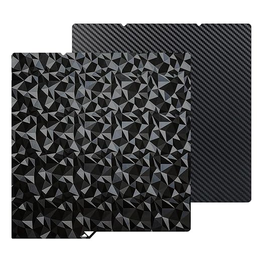 264X276mm PEO+ PET Build Plate for Kobra 4/Kobra S1/Kobra X, Smooth Diamond PEO+Carbon Fiber PET Platform Spring Steel Flexible Platform Heated Bed for Anycubic Kobra S1 Combo 3D Printer
