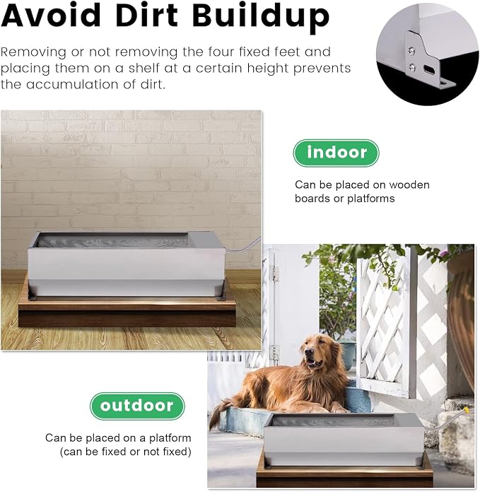 Automatic Livestock Water Trough Stainless Steel Animal Drinking Water Bowl Dispenser with Float Valve Kit Large Capacity Outdoor Animal Self Filling Horse Trough for Dog Horse Pig Cow Goat