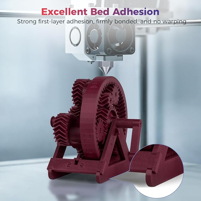 IEMAI Carbon Fiber PETG Filament 1.75mm Matte Red 1KG, PETG-CF 3D Printer Filament with Dimensional Stability & Low Warpage, High Stiffness, Heat Resistant, Easy Print