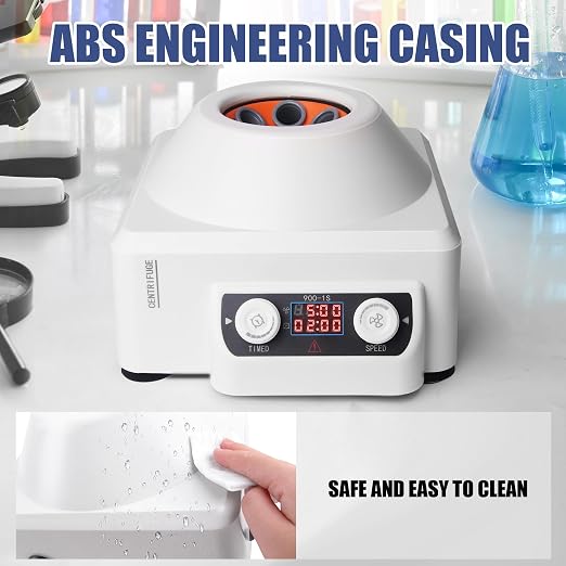 Cekegon Centrifuge, PRP Centrifuge Machine 6x10ml with LCD Digital Control, 4000rpm 1795xg RCF Portable Lab Benchtop Centrifuges, Timer 1-99min